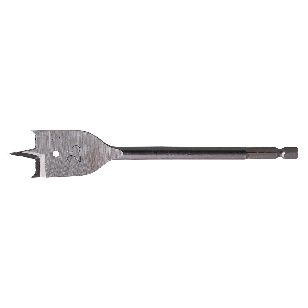 Makita 1/4" Hex Shank Flat Wood Drill Bit 25mm 150mm Pack Of 1