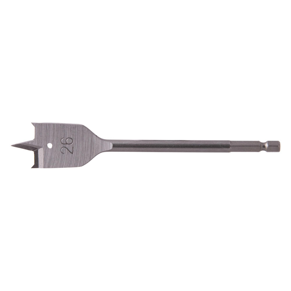 Makita 1/4" Hex Shank Flat Wood Drill Bit 26mm 150mm Pack Of 1