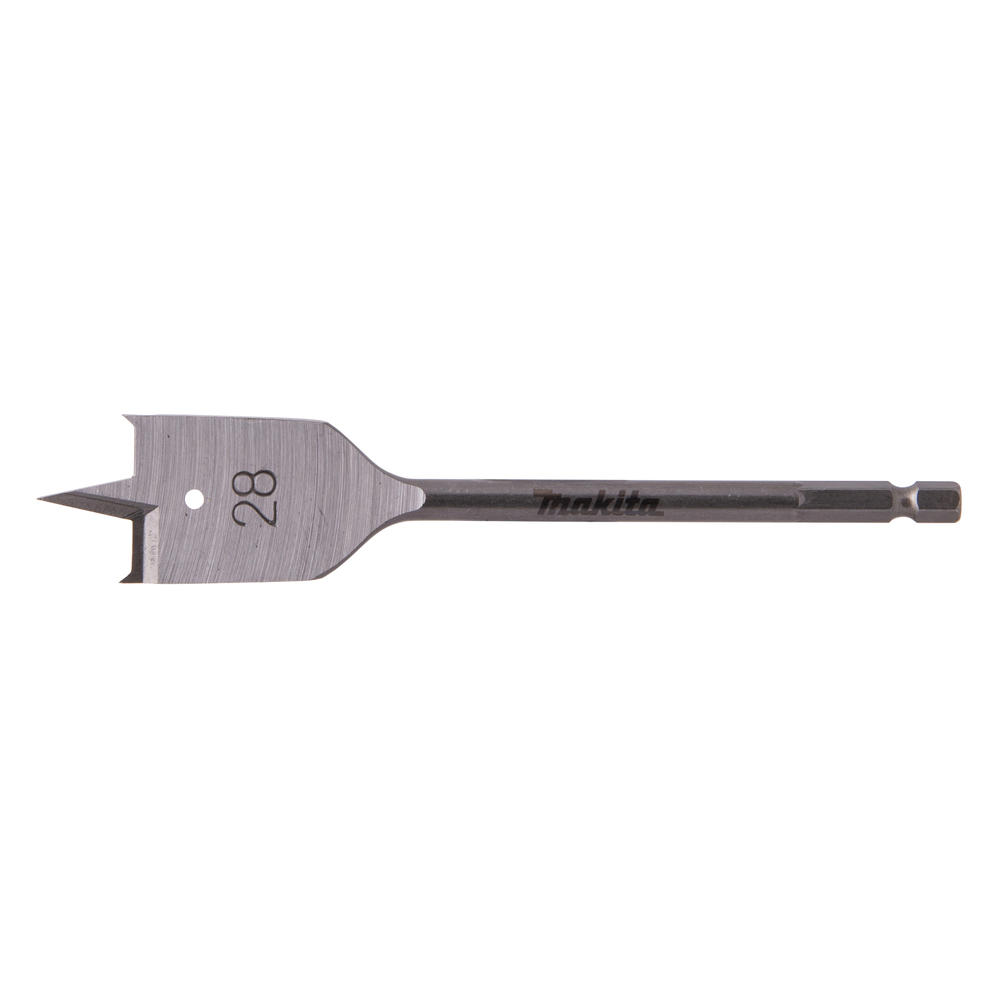 Makita 1/4" Hex Shank Flat Wood Drill Bit 28mm 150mm Pack Of 1