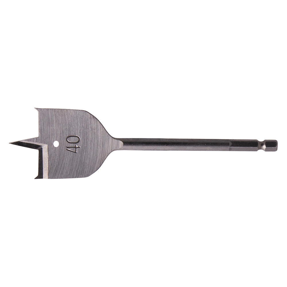 Makita 1/4" Hex Shank Flat Wood Drill Bit 40mm 150mm Pack Of 1
