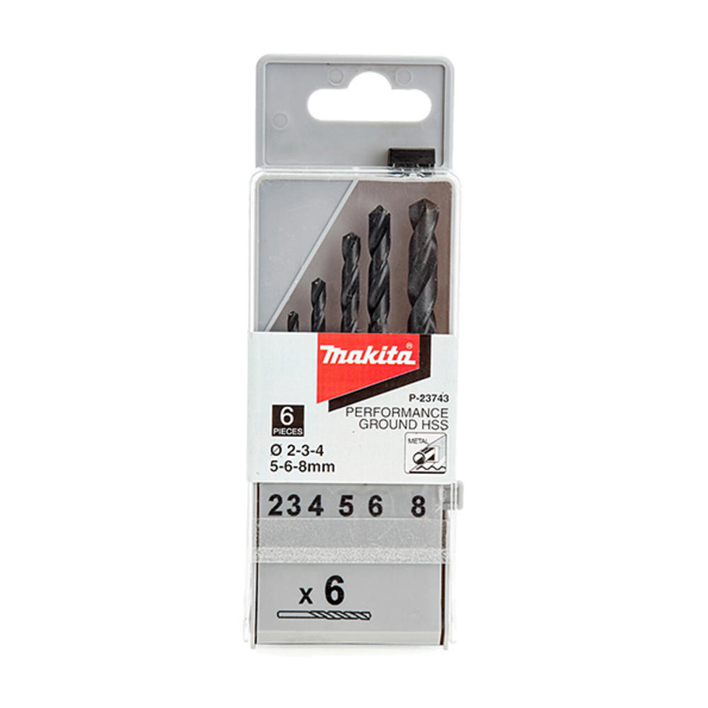 Makita 6 Piece Hss G Performance Drill Bit Set