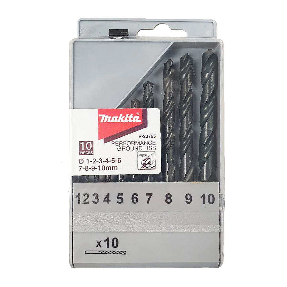 Makita 10 Piece Hss Groundpoint Drill Bit Set