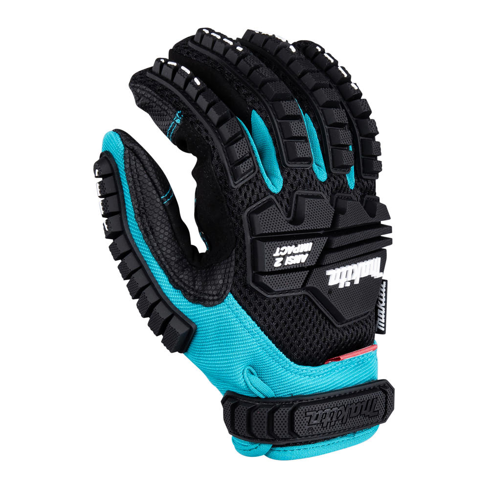 Makita Advanced Impact ANSI2 Demolition Gloves Black / Blue M Pack of 1