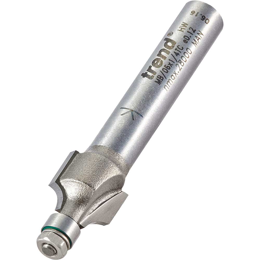 Trend Mini Guided Round Over Router Cutter 9.5mm 9.5mm 1/4