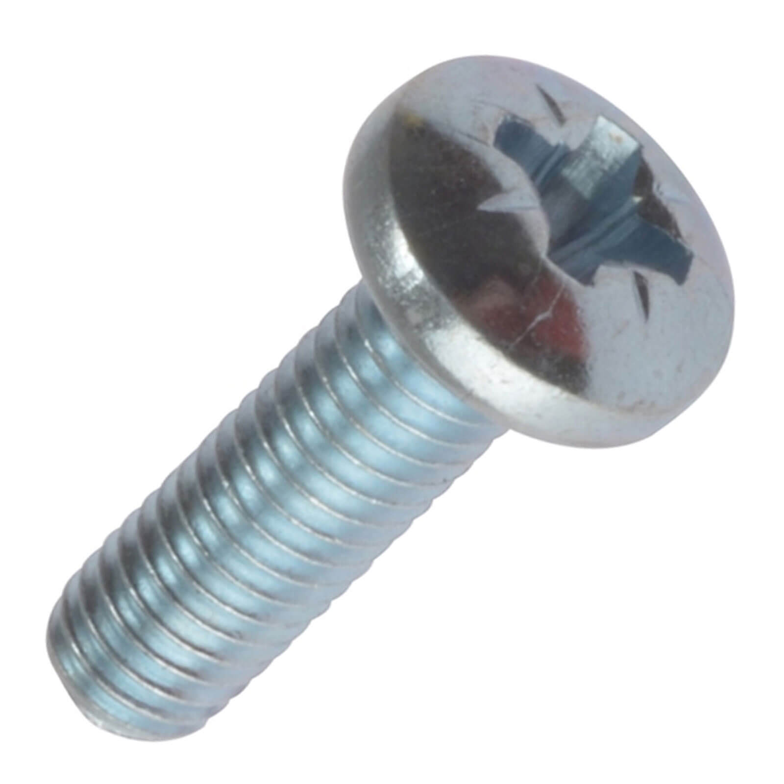 Image of Machine Screw Pozi Pan Head Bright Zinc Plated M4 10mm Pack of 100