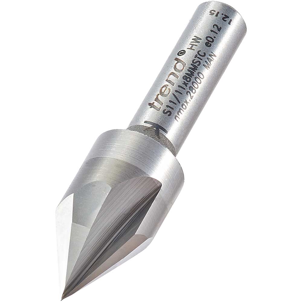 Image of Trend Three Flute Engraver Router Cutter 14.5mm 12.5mm 8mm