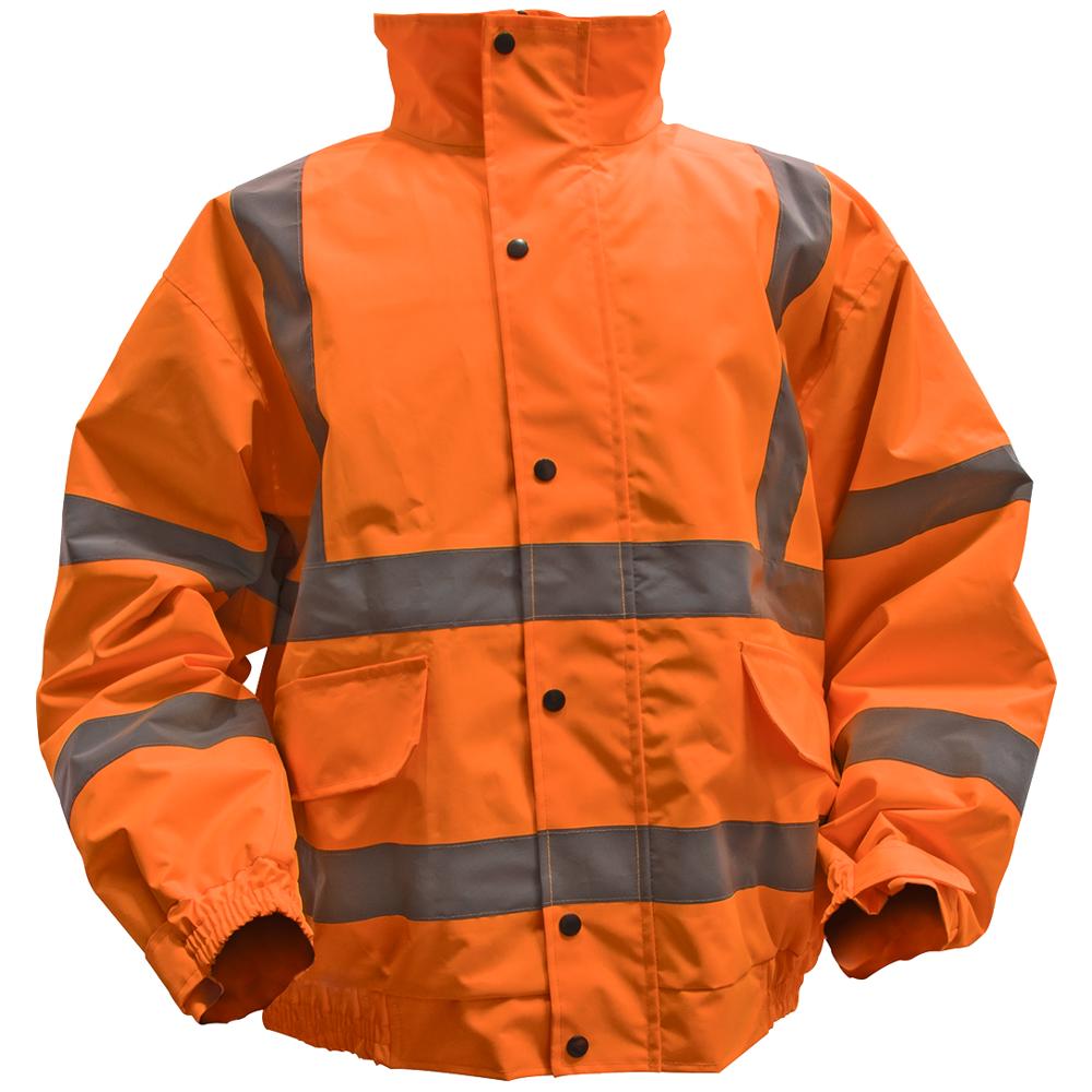 Sealey Quilted Lining Hi Vis Jacket Orange L