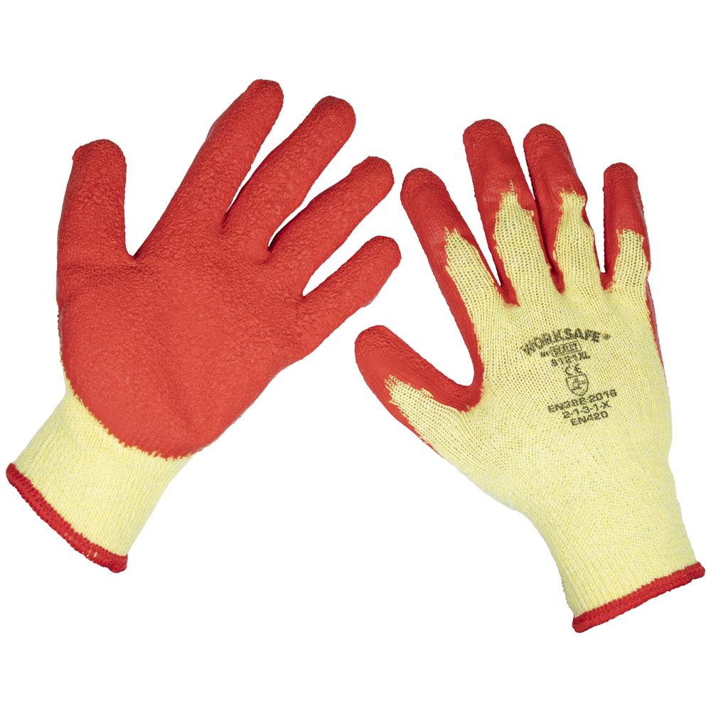 Sealey Worksafe Super Grip Gloves Orange XL Pack of 1