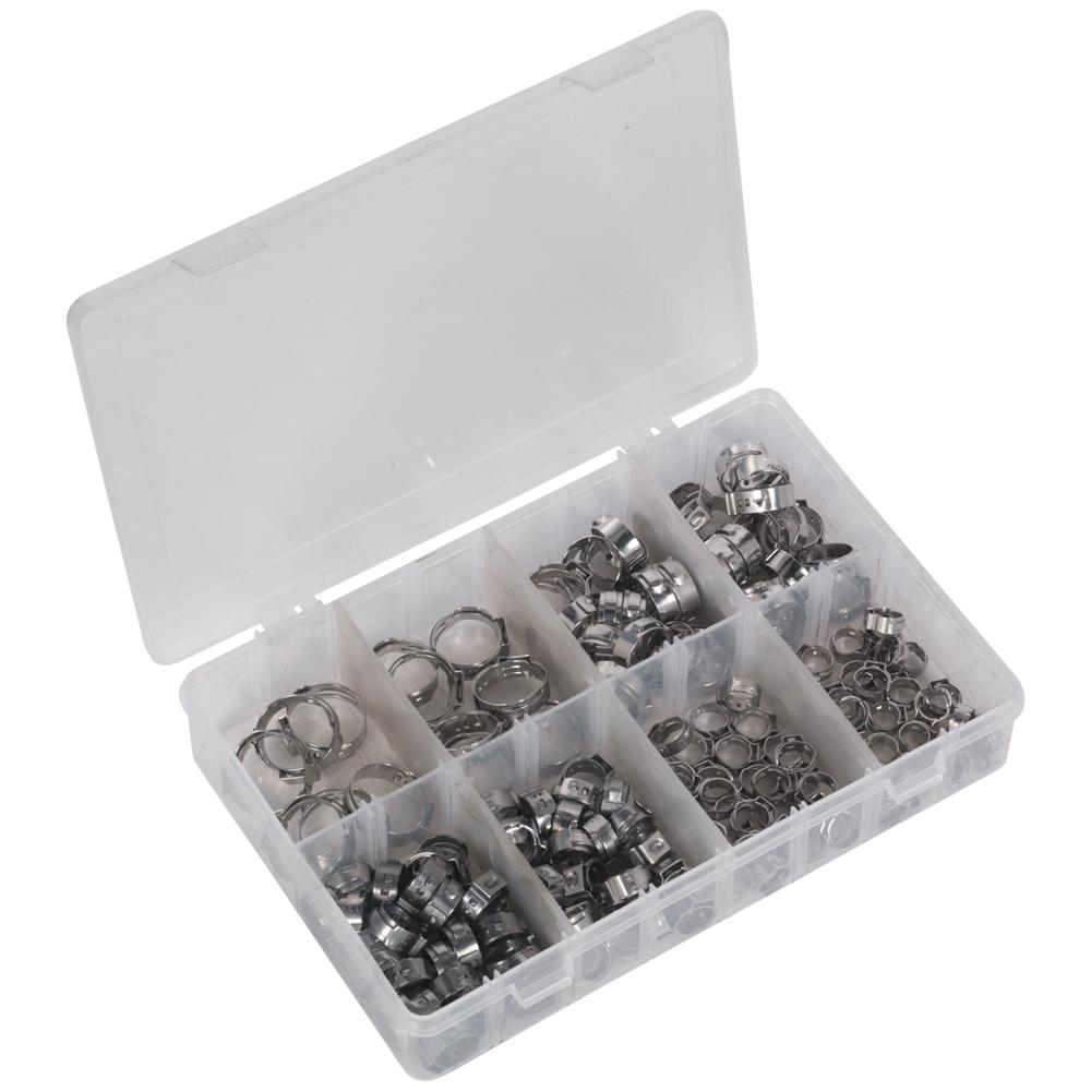 160 Piece Stainless Steel O Clip Single Ear Assortment