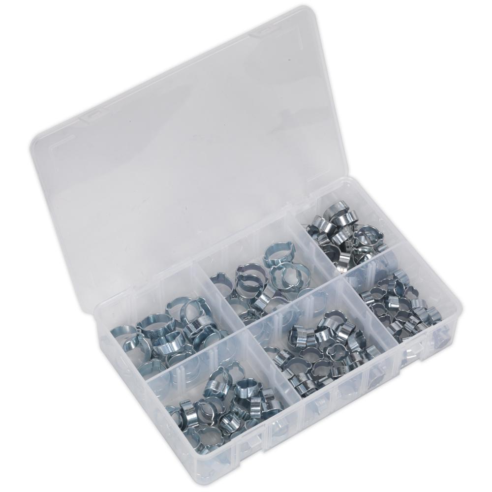 140 Piece Zinc Plated O Clip Double Ear Assortment