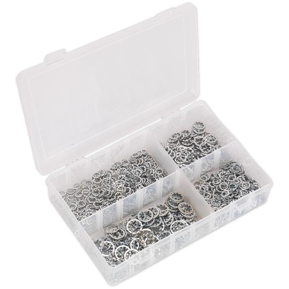 1000 Piece Serrated Lock Washer Assortment Metric