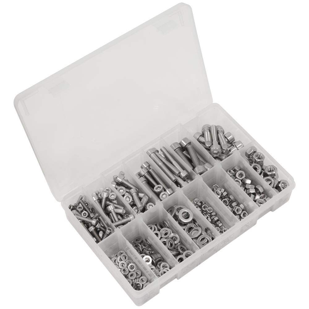 Sealey 710 Piece Stainless Steel Hex Socket Bolt And Nut Assortment
