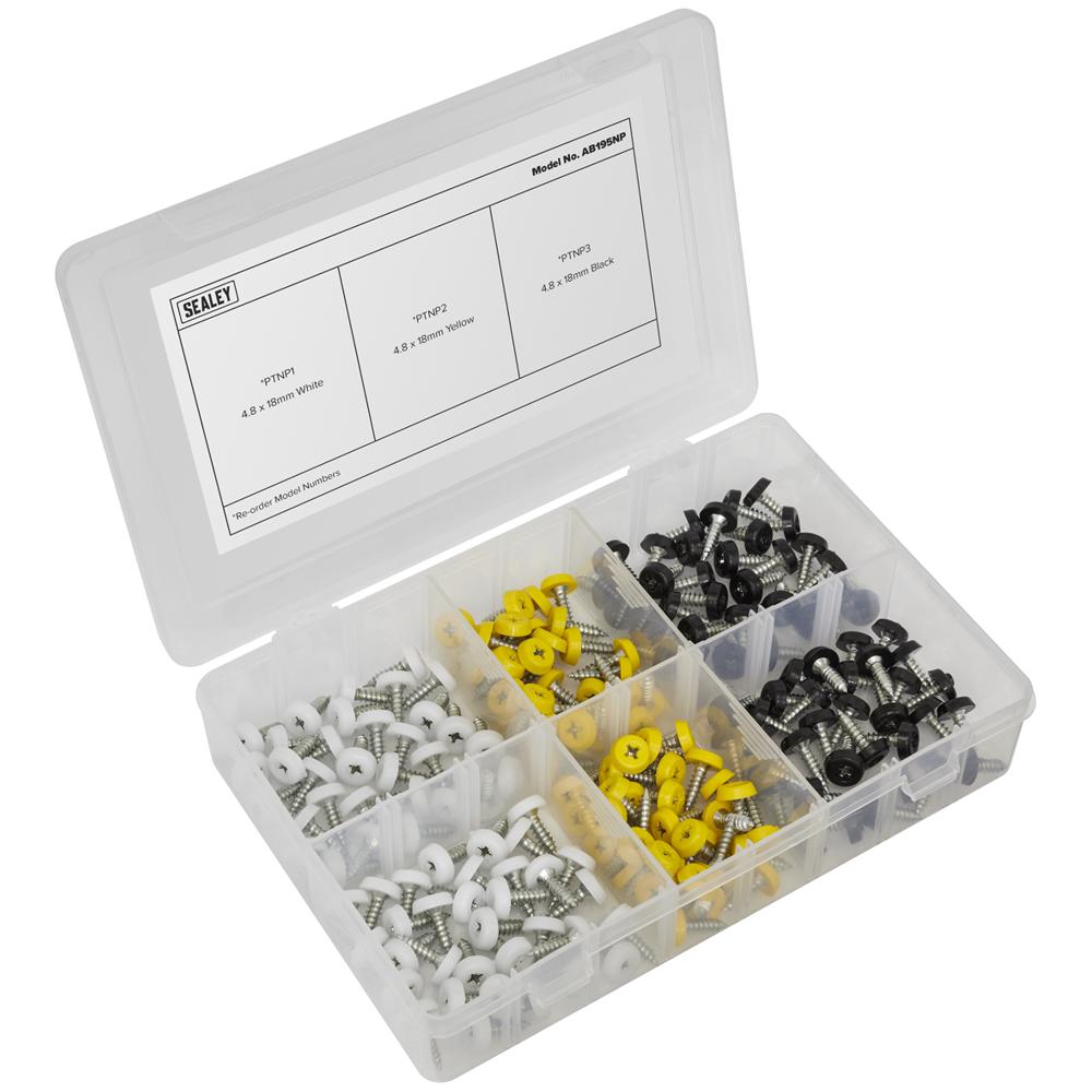 195 Piece Number Plate Screw Assortment