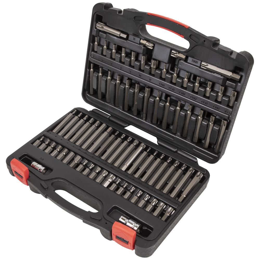Sealey 74 Piece Security Torx, Hex, Ribe and Spline Socket Bit Set Combination