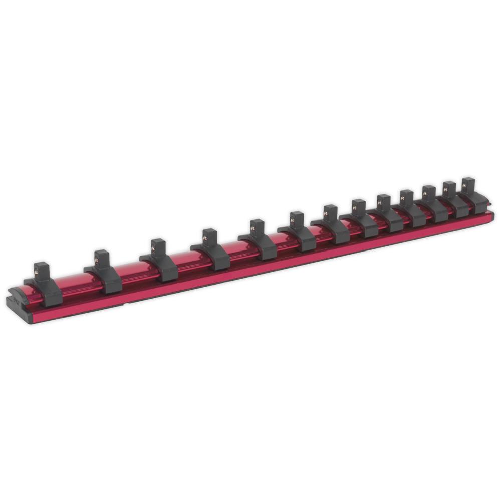 Sealey 1/4" Drive Magnetic Socket Retaining Rail 13 Clips 1/4