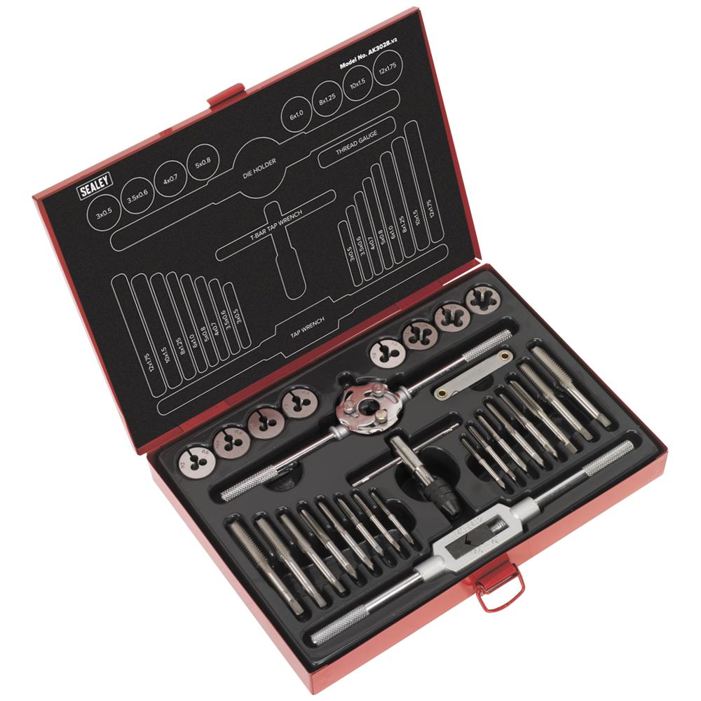 AK3028 28 Piece Tap and Die Set Metric