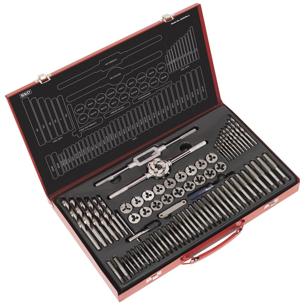 AK3076 76 Piece Tap and Split Die Set Metric