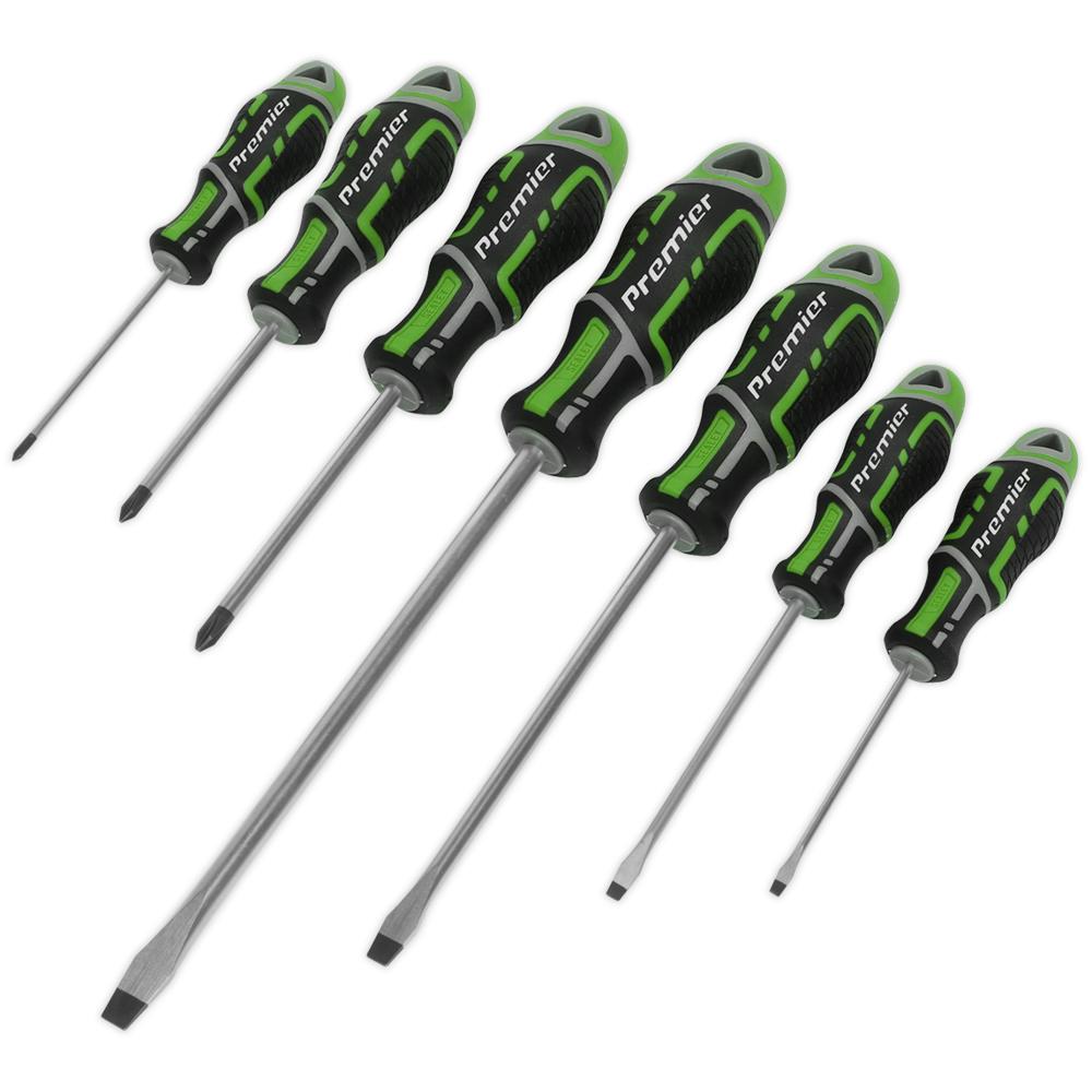 Sealey Gripmax Hi Vis 7 Piece Screwdriver Set