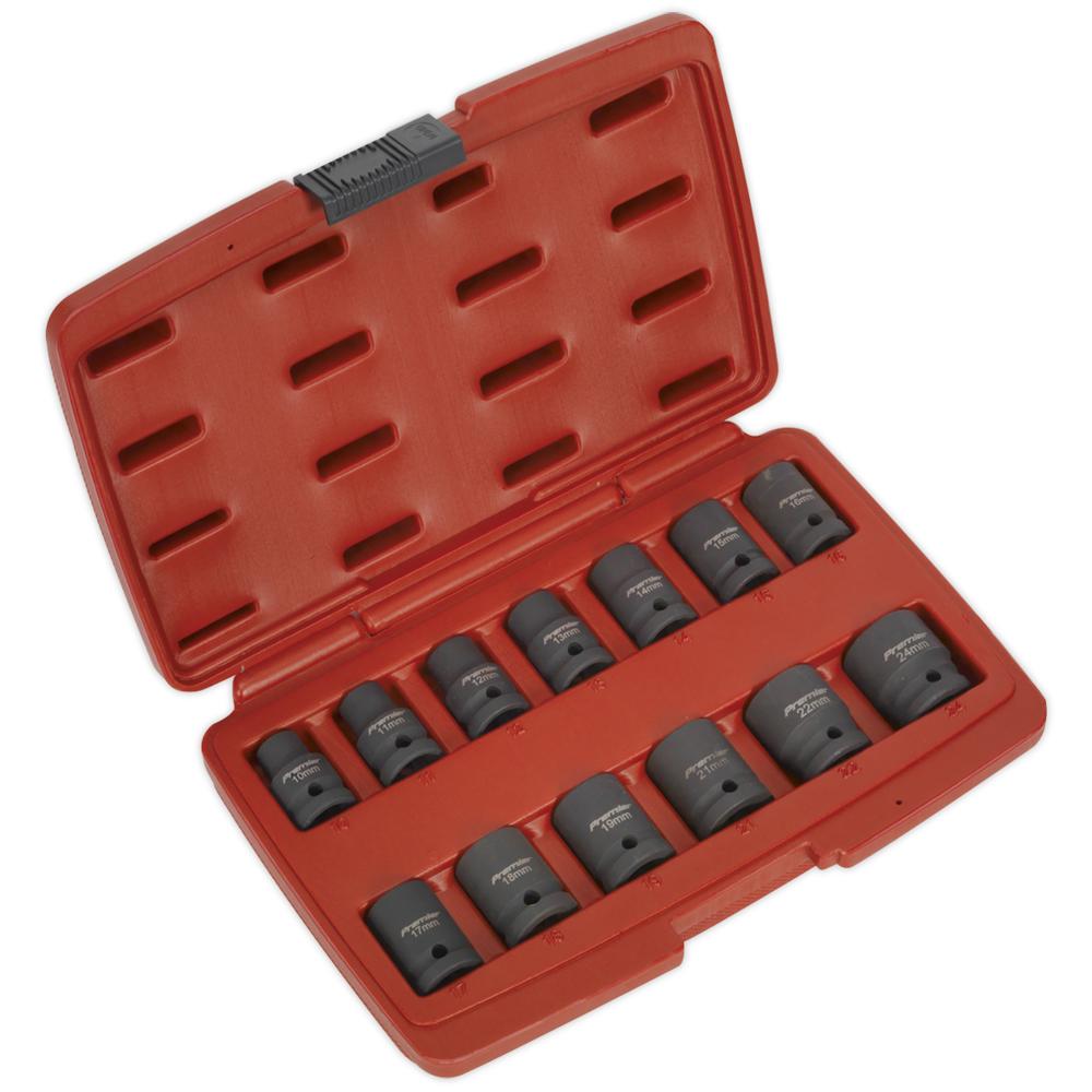 Sealey 13 Piece 1/2" Drive Total Drive Impact Socket Set 1/2