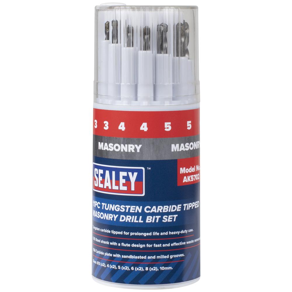 Click to view product details and reviews for Sealey 11 Piece Tungsten Carbide Tipped Masonry Drill Bit Set.