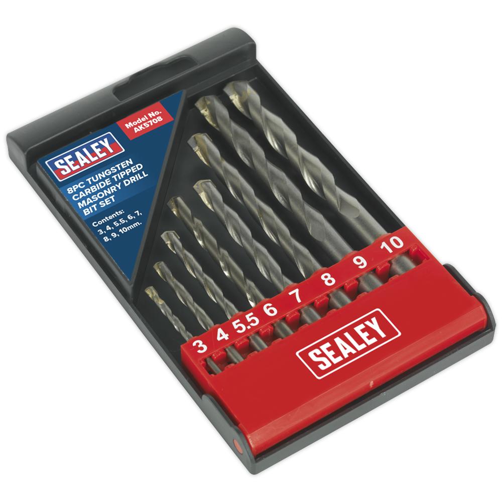 8 Piece Masonry Drill Bit Set