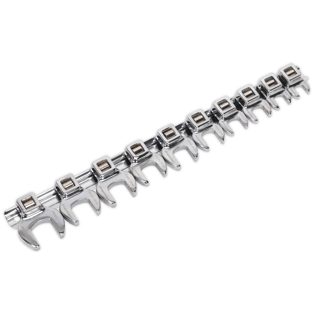 Sealey 10 Piece 3/8" Drive Crow Foot Spanner Set Metric 3/8