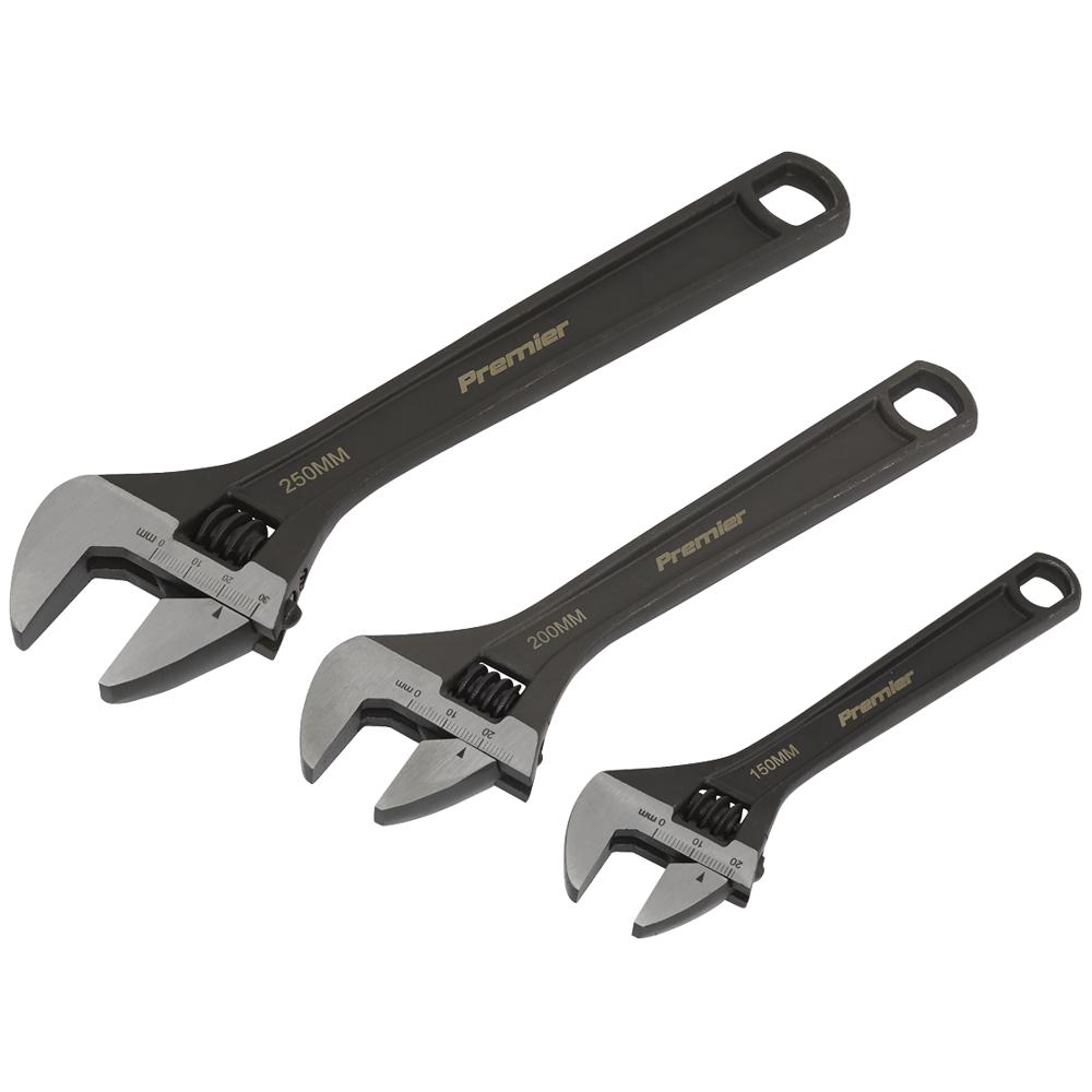 Sealey 3 Piece Adjustable Spanner Set Phosphate Finish