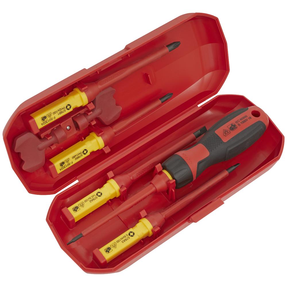 Sealey 8 Piece VDE Insulated Interchangeable Screwdriver and Key Set