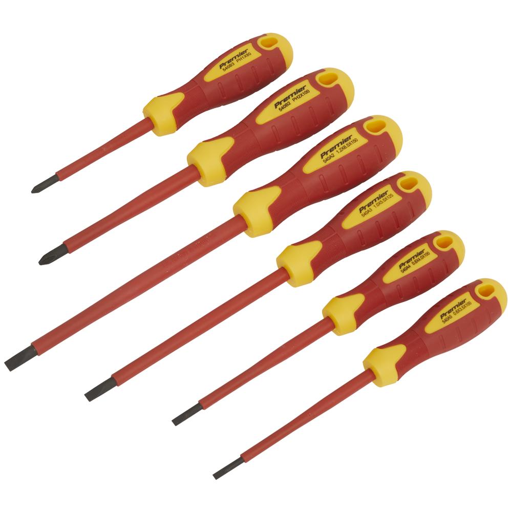 Sealey Premier 6 Piece VDE Insulated Screwdriver Set