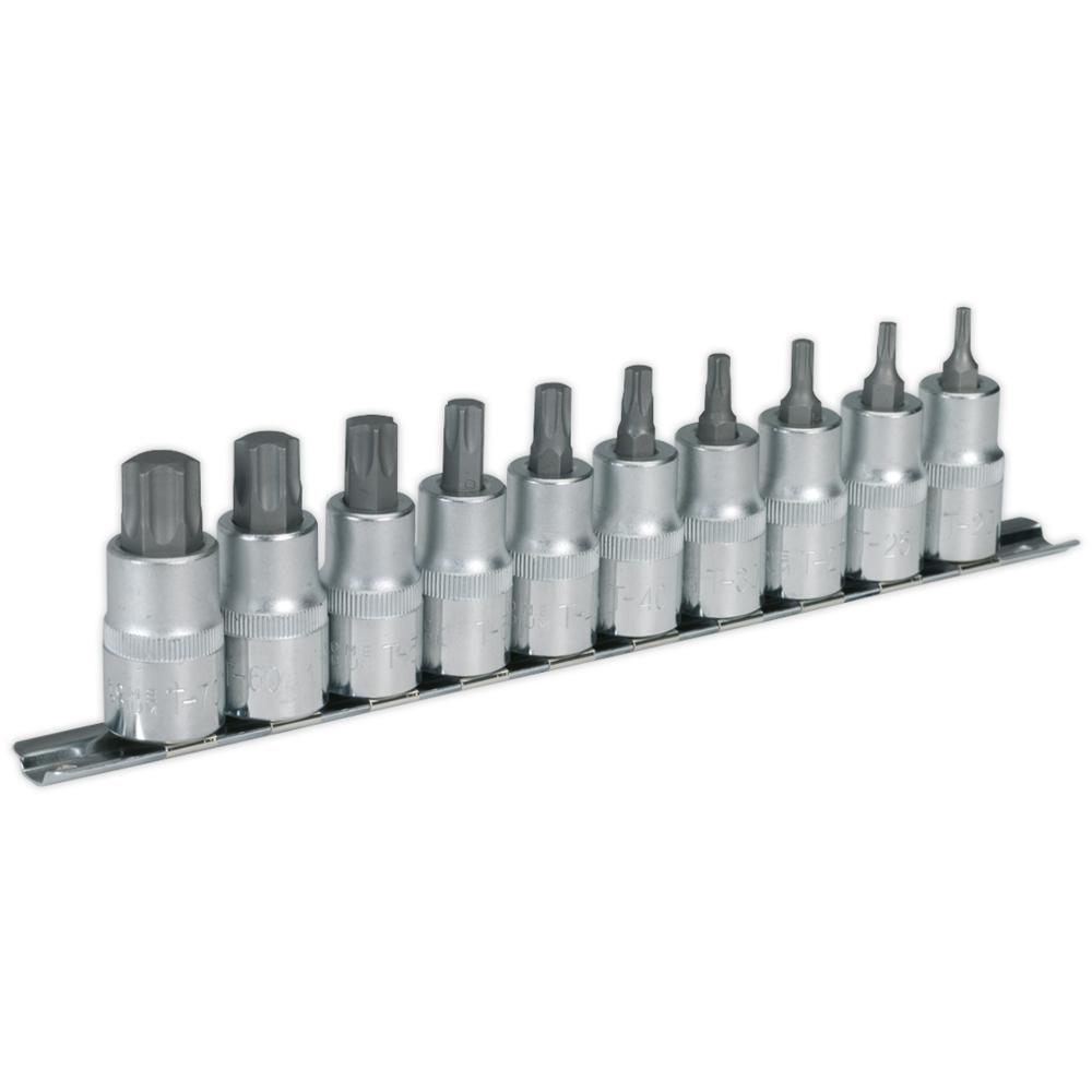 Sealey 10 Piece 1/2" Drive Torx Socket Bit Set 1/2