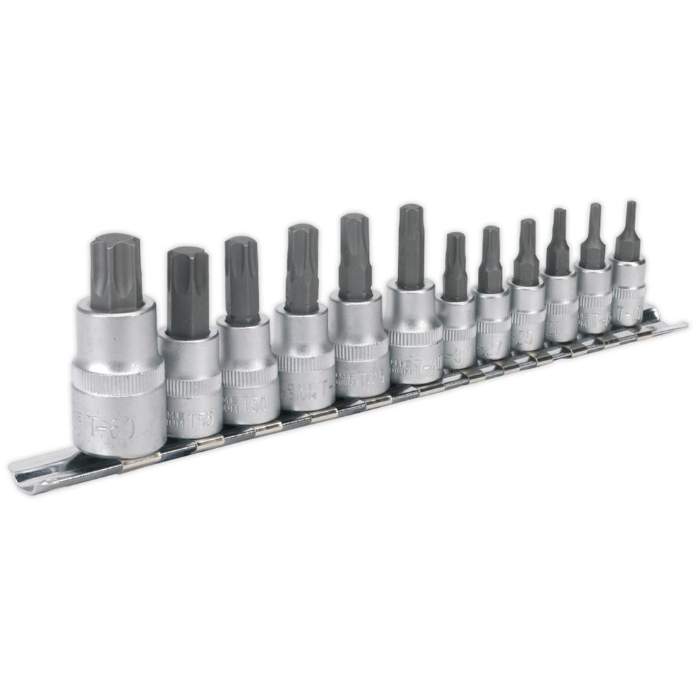 12 Piece Combination Drive Torx Socket Bit Set