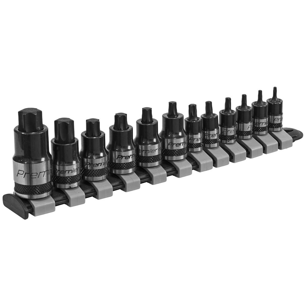 Sealey 12 Piece Black Series Stubby Torx Socket Bit Set Combination