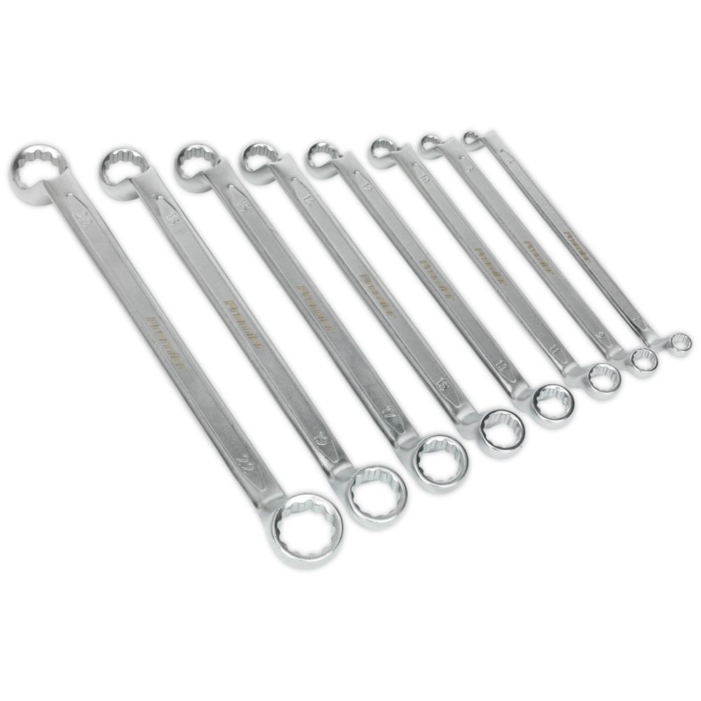Sealey 8 Piece Offset Double Ring Spanner Set