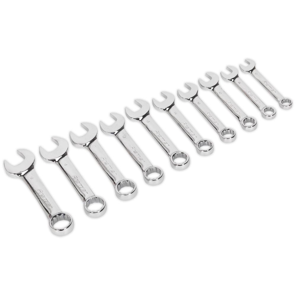 10 Piece Short Combination Spanner Set Metric