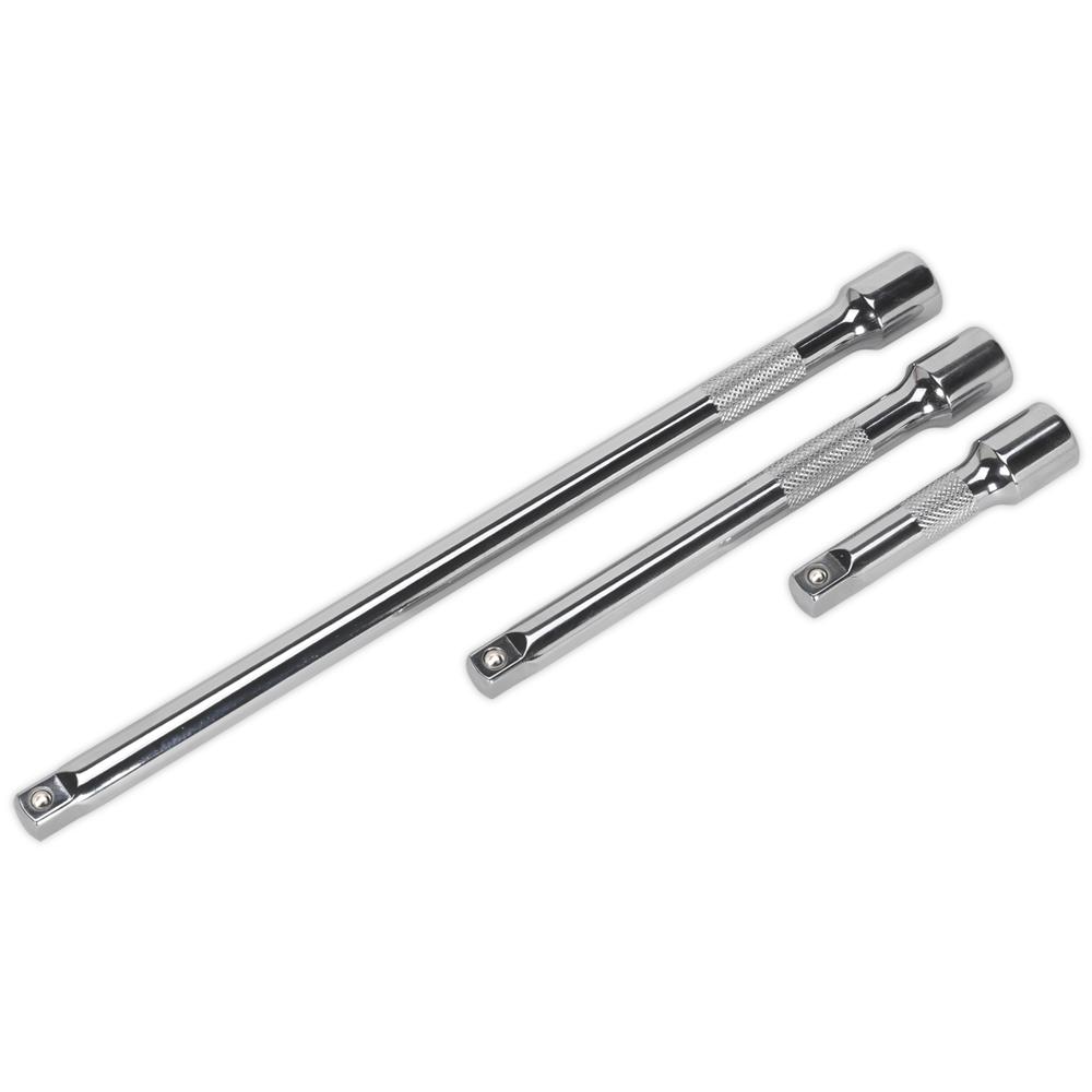 3 Piece 3/8" Drive Socket Extension Bar Set