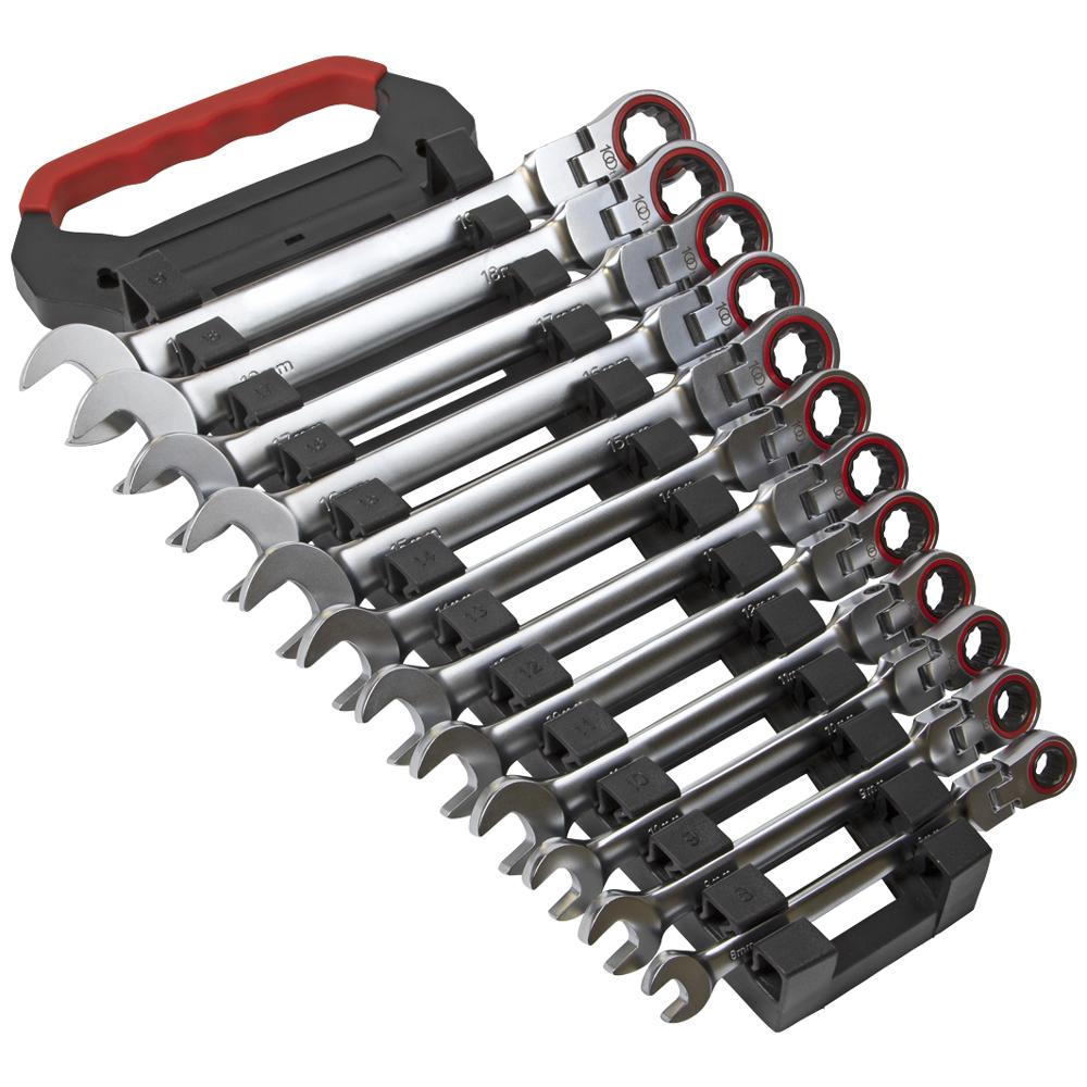 Sealey 12 Piece Flexi Head Ratchet Combination Spanner Set