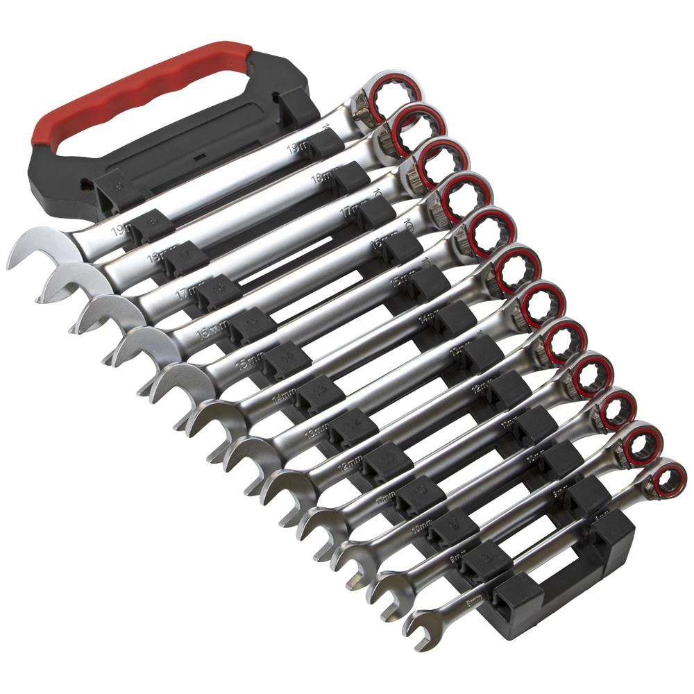 Sealey 12 Piece Reversible Ratchet Combination Spanner Set