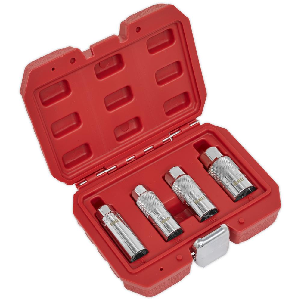 Sealey 4 Piece 3/8" Drive Spark Plug Socket Set 3/8