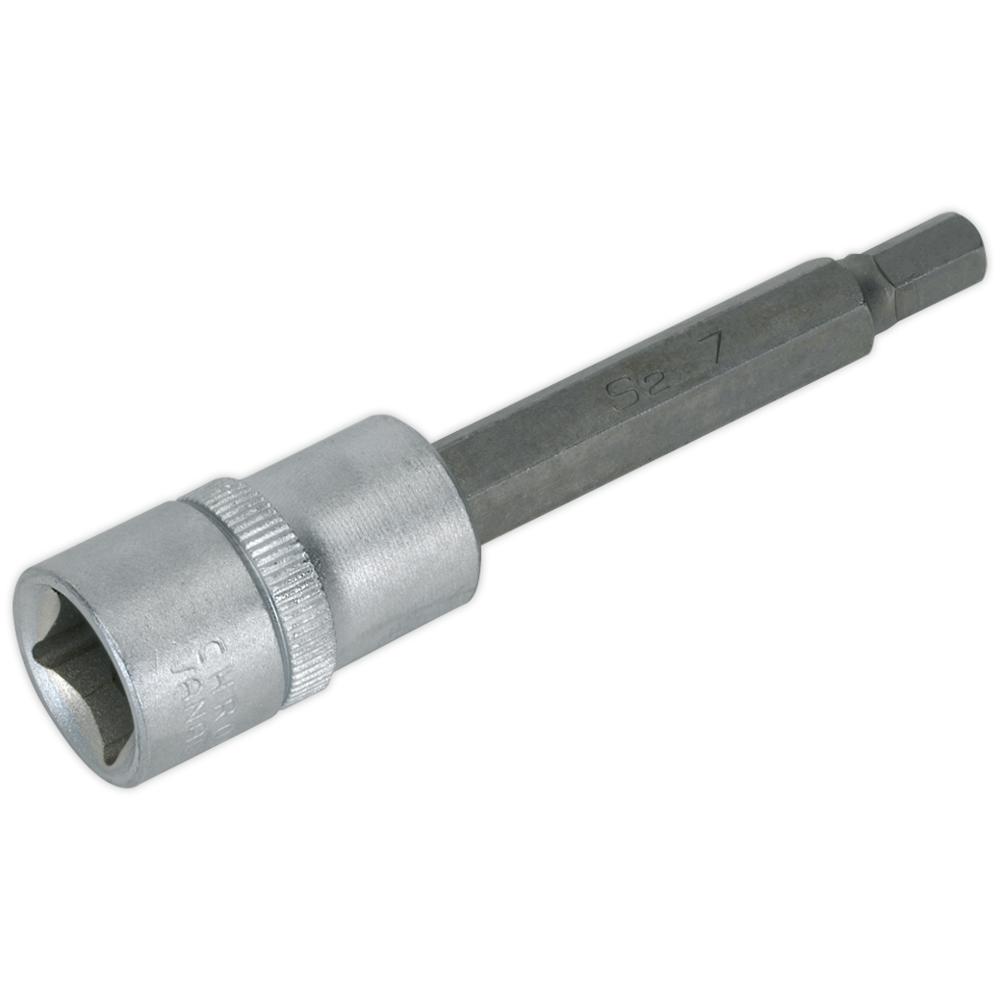 Sealey 1/2" Drive Long Reach Hexagon Socket Bit Metric 1/2" 7mm