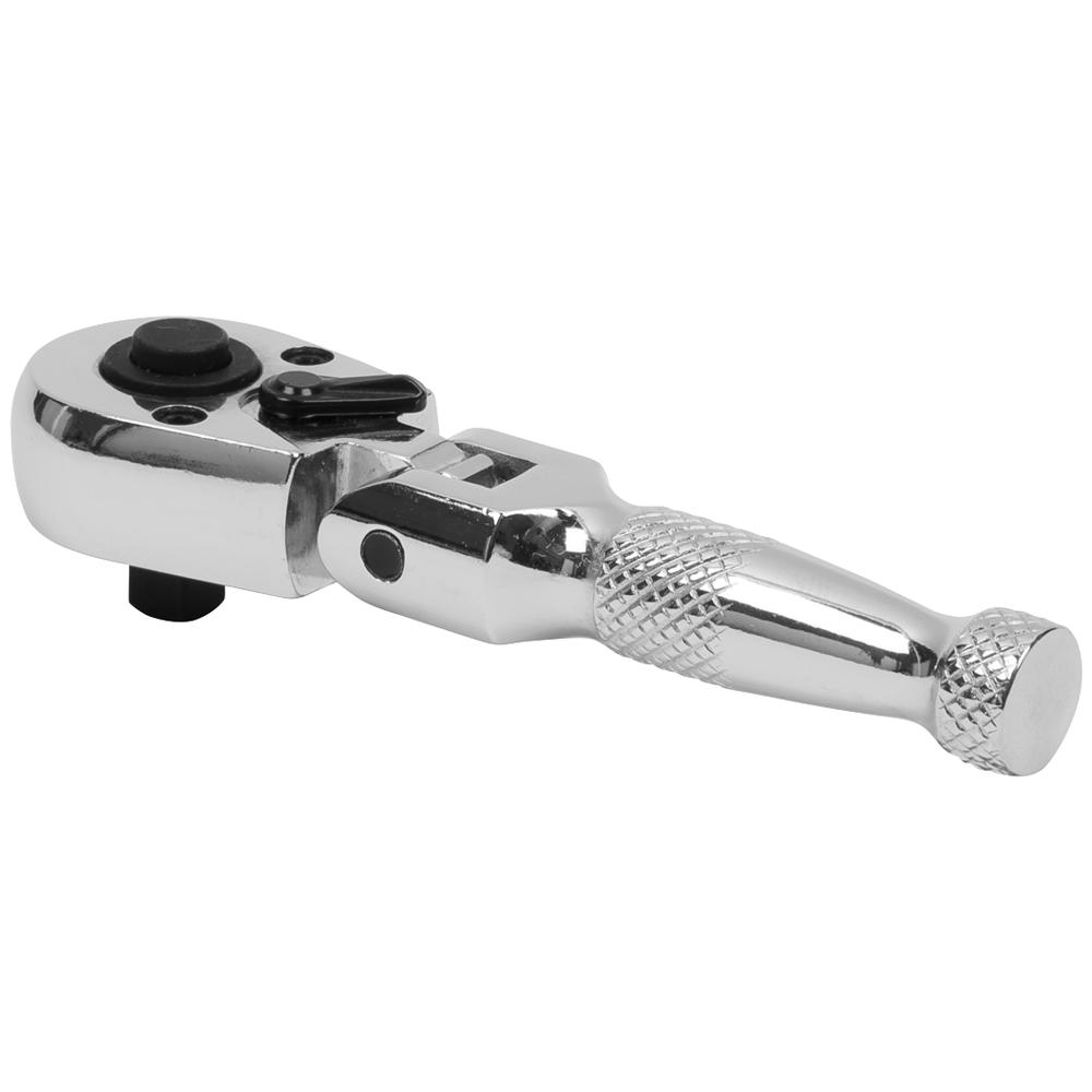 1/4" Drive Flexible Head Stubby Ratchet
