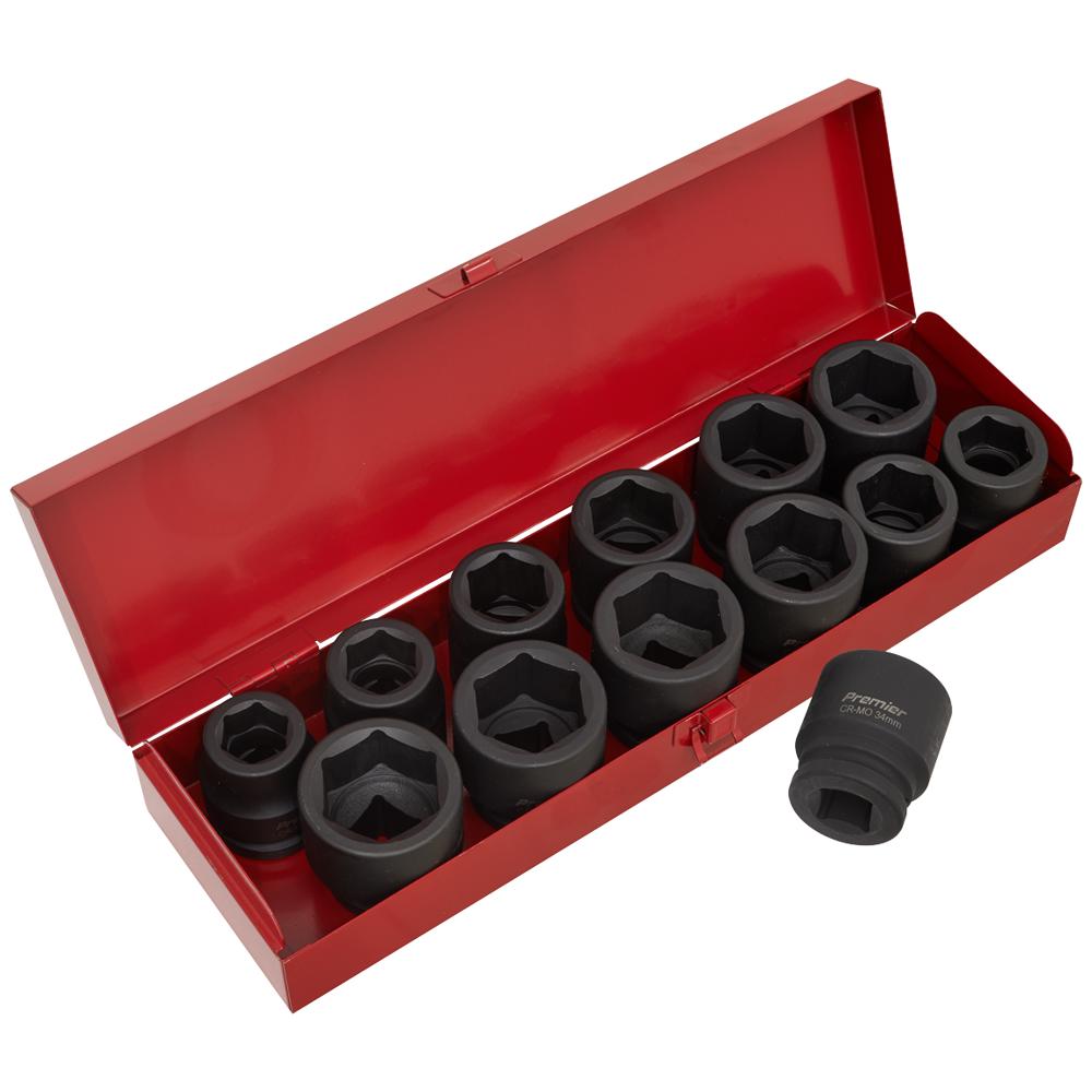 Sealey 14 Piece 3/4" Drive Hexagon Impact Socket Set Metric and Imperial 3/4"