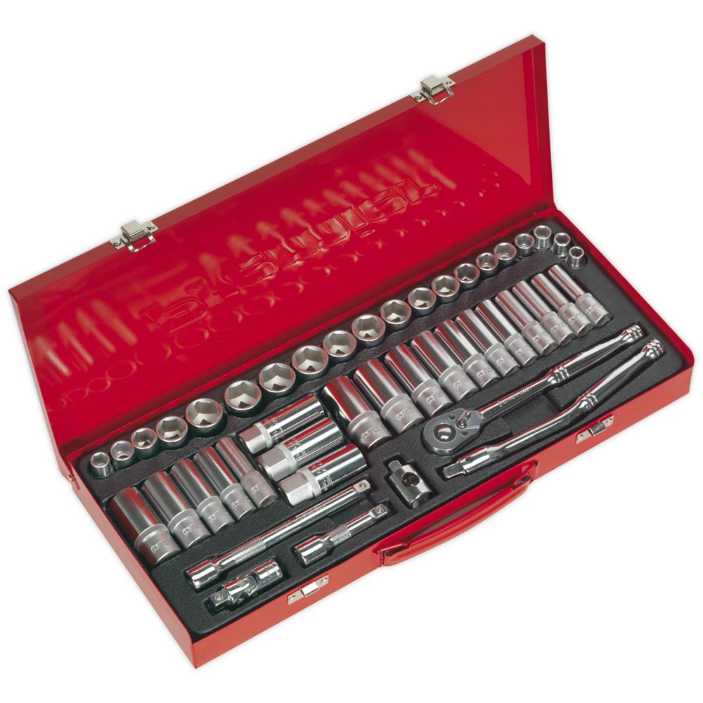Sealey 45 Piece 3/8" Drive Hexagon WallDrive Socket Set 3/8