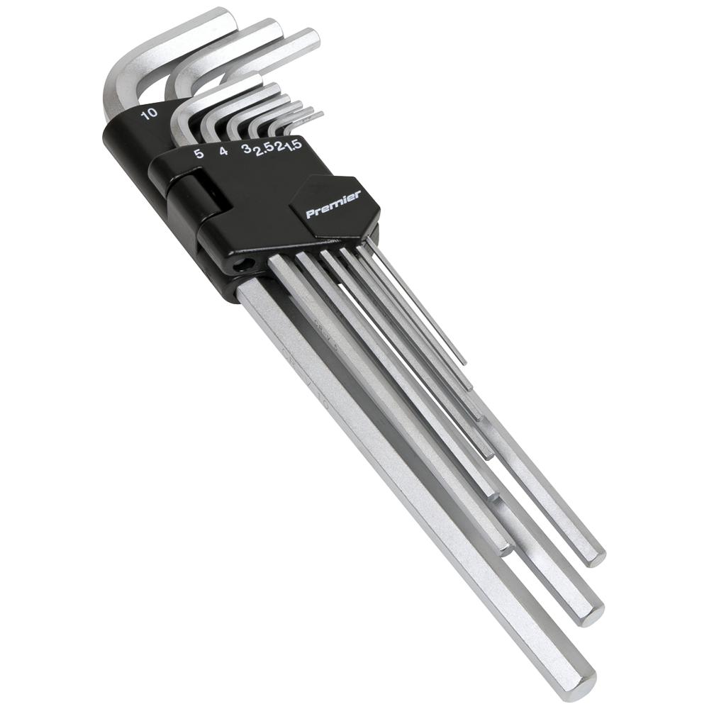 Click to view product details and reviews for Sealey 9 Piece Extra Long Hexagon Allen Key Set Metric.