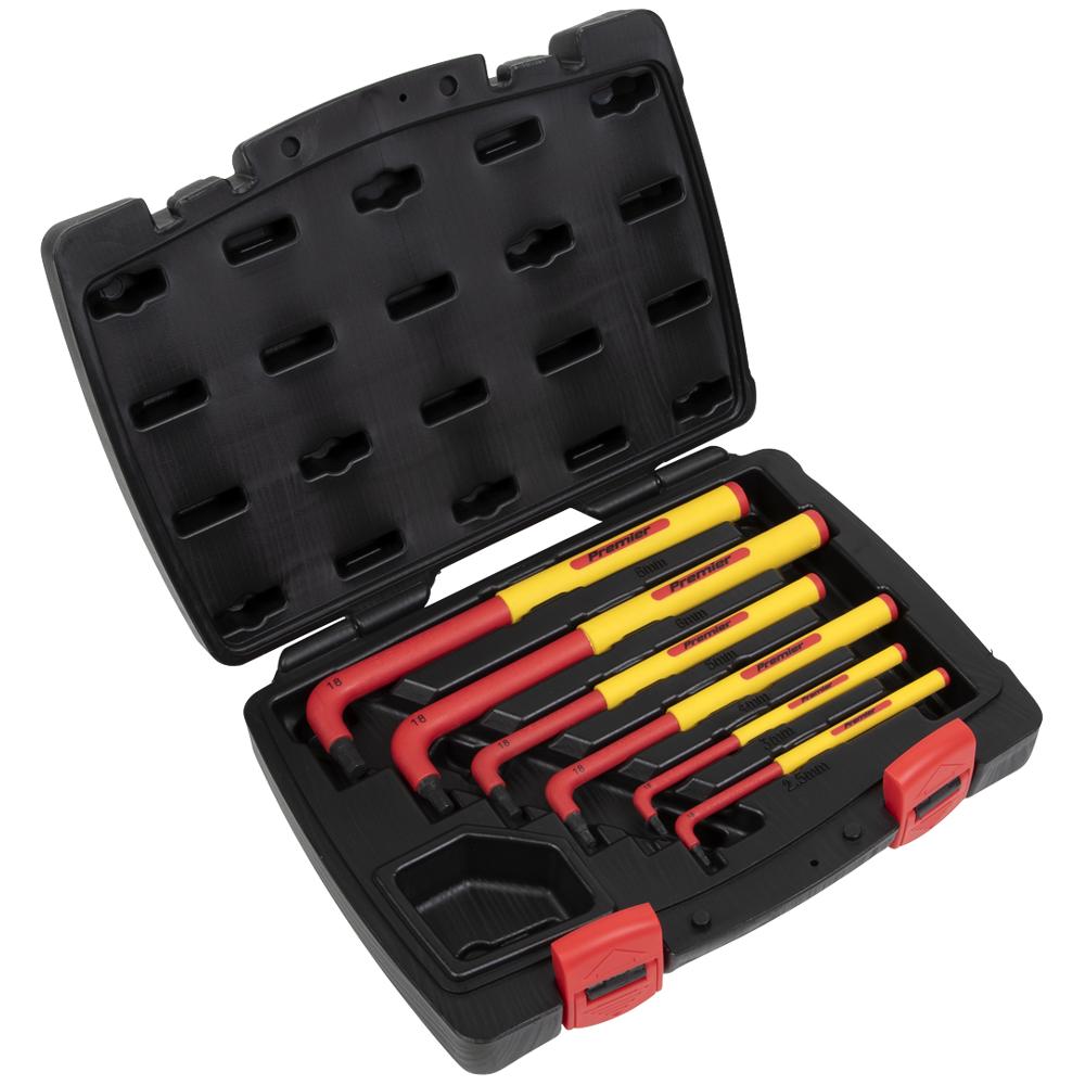 Click to view product details and reviews for Sealey 6 Piece Extra Long Vde Insulated Hexagon Allen Key Set Metric.