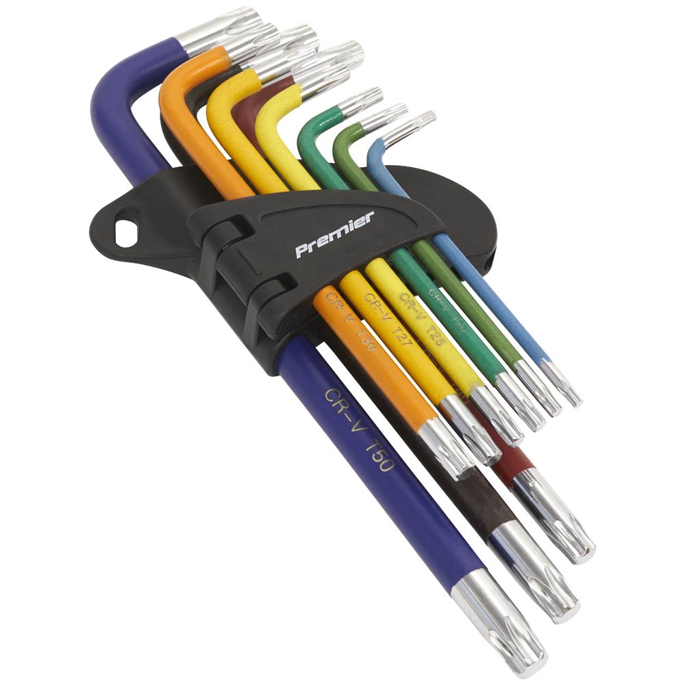 Click to view product details and reviews for Sealey Ak7193 9 Piece Colour Long Torx Key Set.