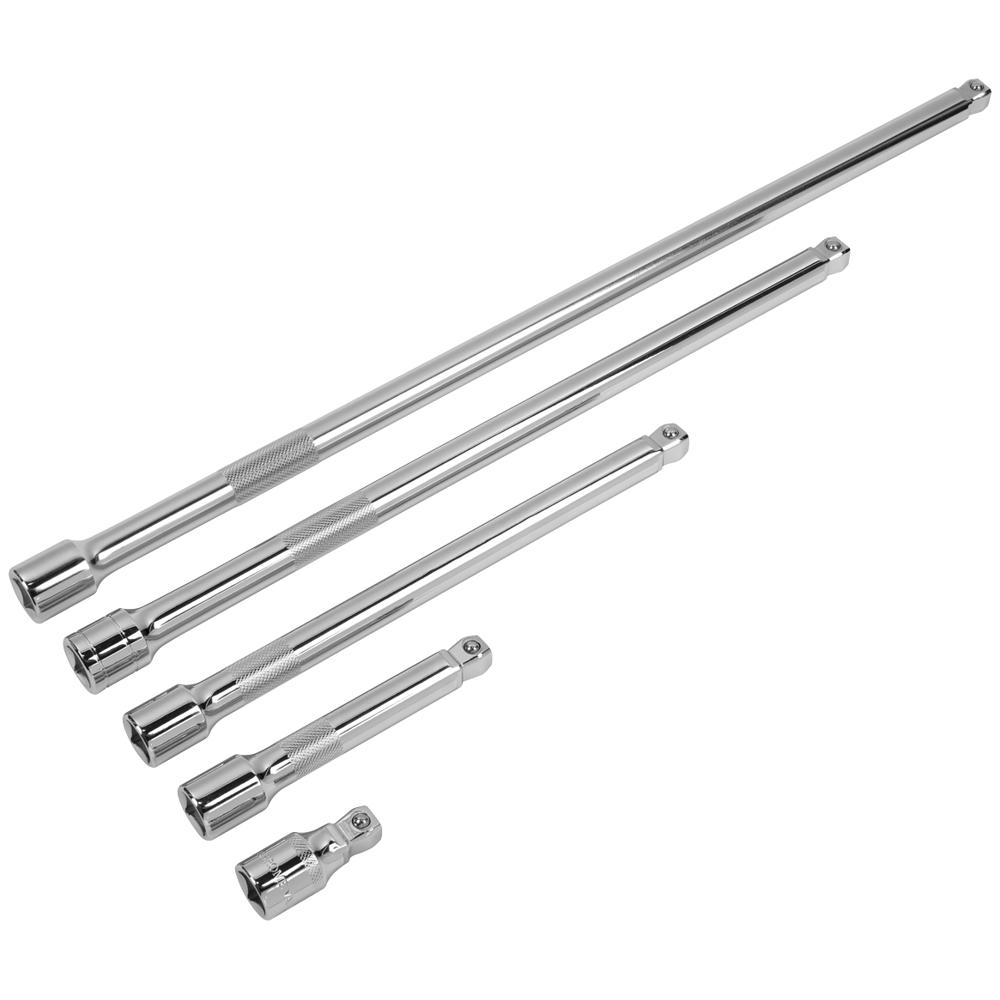 5 Piece 1/2" Drive Wobble Extension Bar Set
