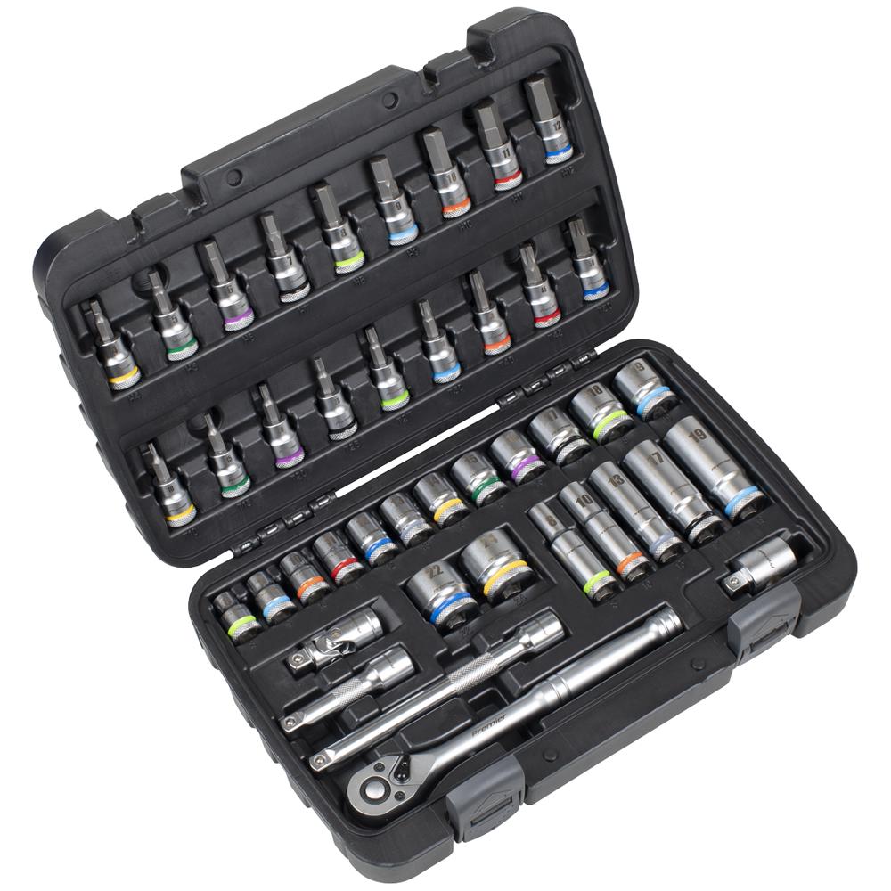 Sealey Premier 42 Piece 3/8" Drive Socket and Socket Bit Set 3/8