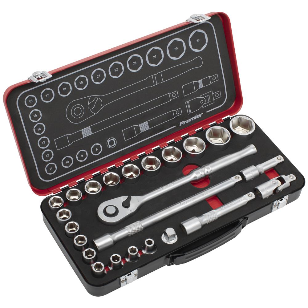 Sealey Premier Platinum Series 24 Piece 1/2" Drive Socket Set 1/2