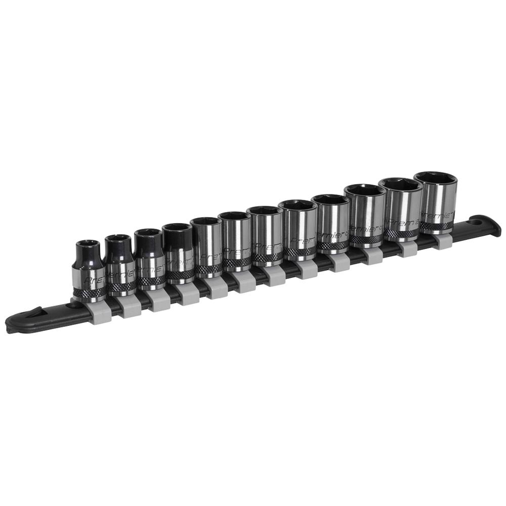 Sealey Black Series 12 Piece 3/8" Drive Hexagon Socket Set 3/8