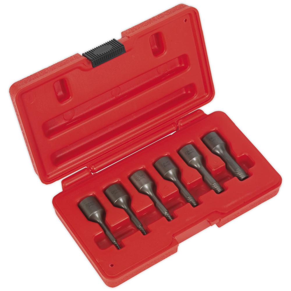 6 Piece 3/8" Drive Screw Extractor Socket Set